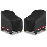 Bitubi waterproof patio chair cover front view in black
