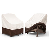Bitubi waterproof patio chair cover in brown, front view