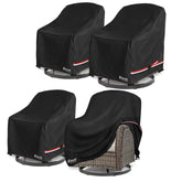 Bitubi Waterproof Swivel Chair Cover in black, front view
