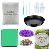 Biubee 10in round stepping stones kit with mosaic tiles and tools