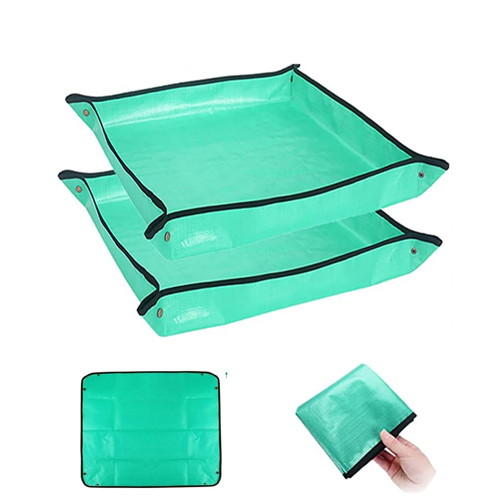 BIUWING Plant Repotting Mat green colour front view