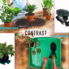 BIUWING Plant Repotting Mat showing copper buckles at corners