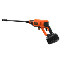 BLACK+DECKER pressure washer in use cleaning a car