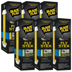 Black Flag Fly Stick full pack of 6, yellow and white