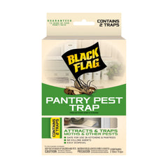 Black Flag Pantry Pest Trap front view, white packaging