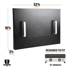 BLACKSTONE 22" Griddle Cover showcasing black powder-coated finish