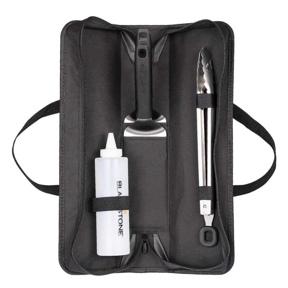 BLACKSTONE griddle toolkit set with carry bag front view