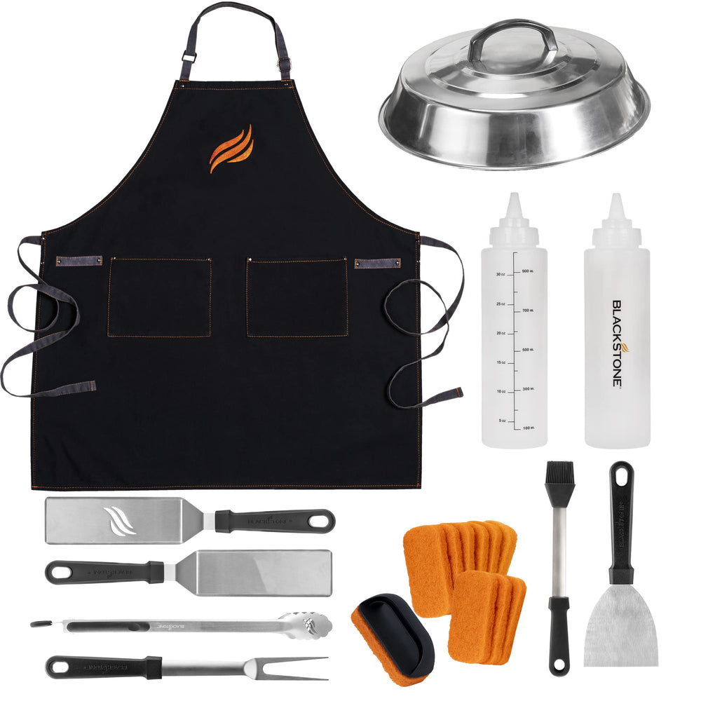 BLACKSTONE Pro 22-Piece Griddle Tool Kit front view with utensils
