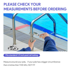 Blasoul Pool Ladder Escutcheon Plate installation on pool ladder