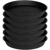 Bleuhome 12-inch black plant saucer front view