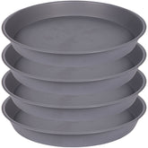 Bleuhome 14-inch plant saucer, cement gray front view