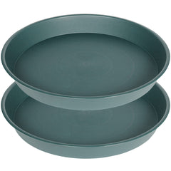 Bleuhome 14 inch plant saucer green front view