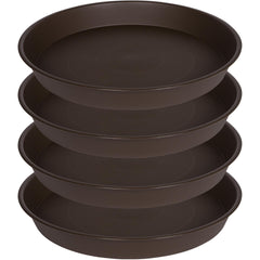 Bleuhome 19-inch plant saucer dark brown front view