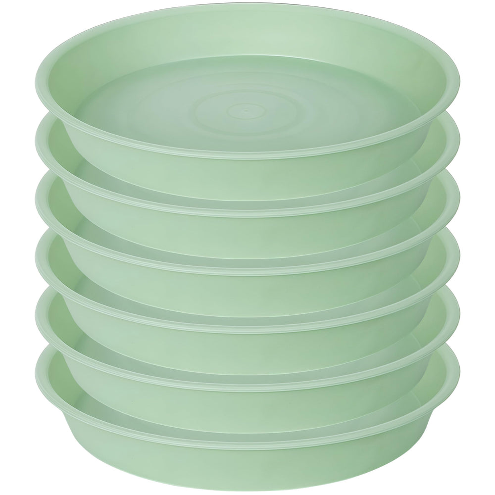 Bleuhome 6 inch plant saucer top view in light green