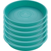 Bleuhome 6 inch teal plant saucer front view