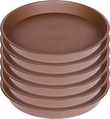 Bleuhome 6 pack plant saucer 4.5 inch chocolate front view