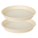 Bleuhome 8-inch beige plant saucer front view