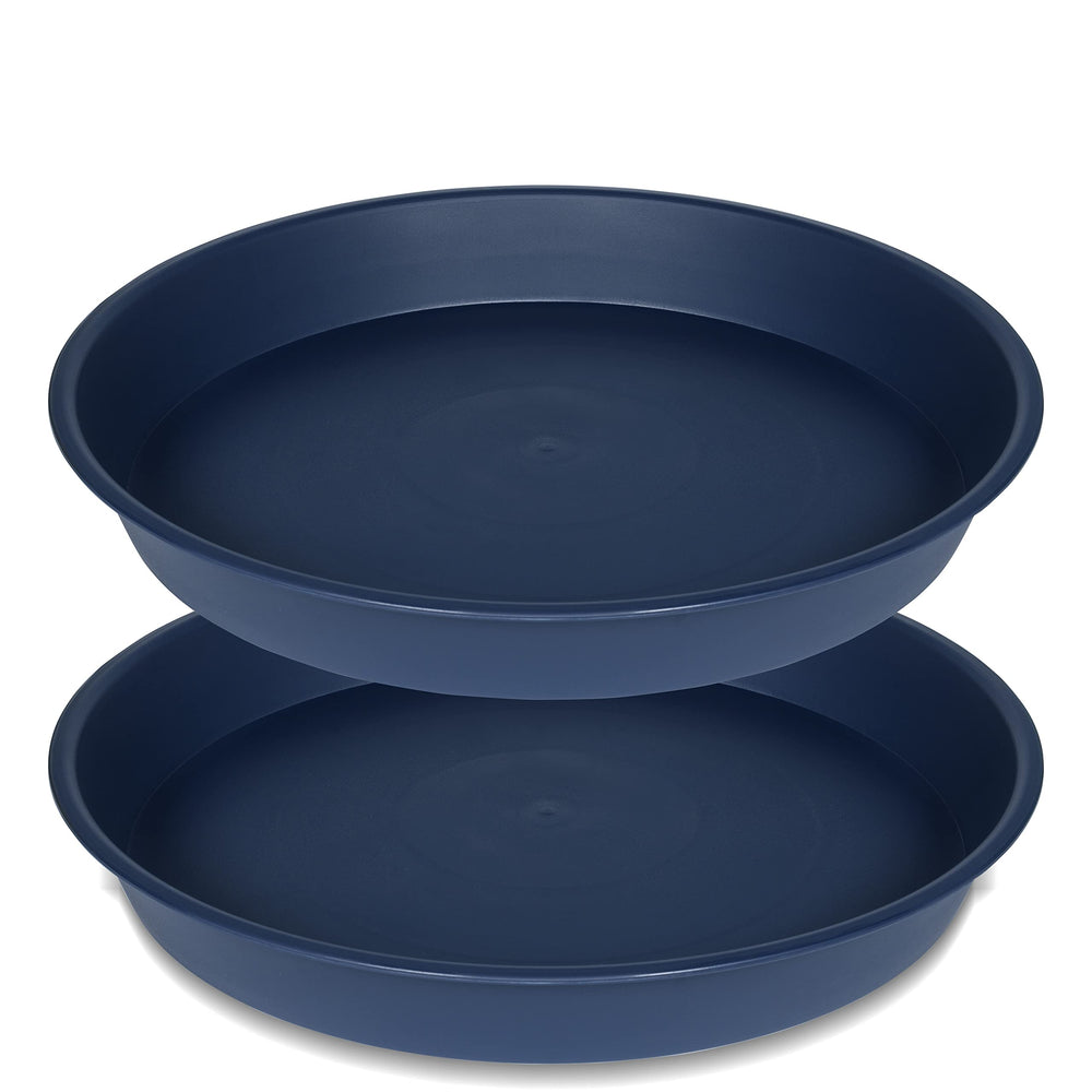 Bleuhome 8 inch plant saucer blue front view