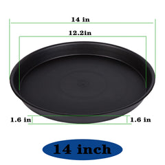 Bleuhome plant saucer in a garden setting with potted plants