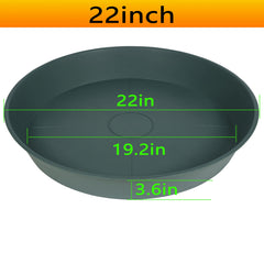 Bleuhome plant saucer tray showing depth of 3.6 inches