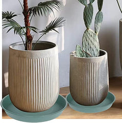 Bleuhome plant saucer with a flower pot on top
