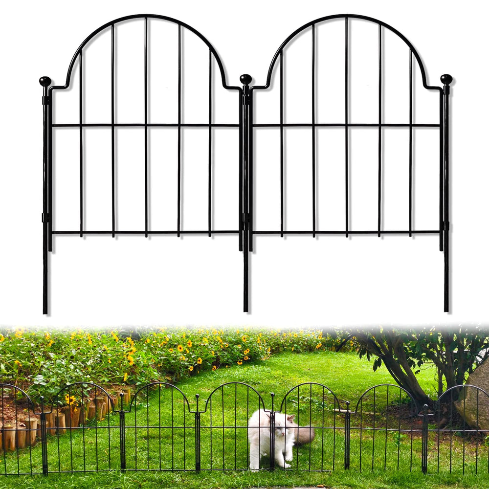 Blingluck Decorative Garden Fence front view with black finish