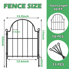 Blingluck Decorative Garden Fence side view showing arch design