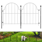 Blingluck Decorative Garden Fence Stakes 3 Pack, black metal stakes