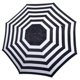 Blissun 9ft Patio Umbrella Replacement Canopy in black and white stripe