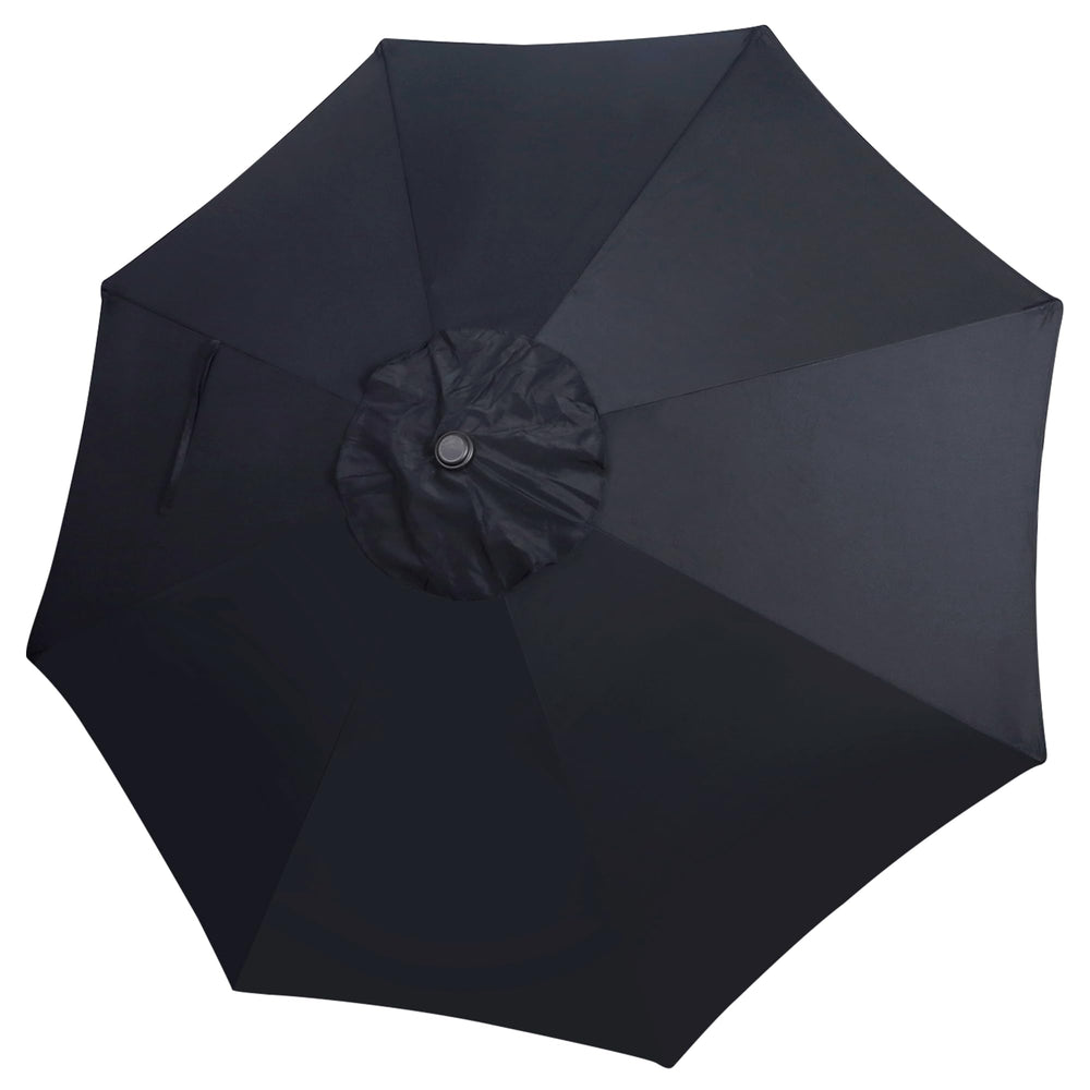 Blissun 9FT Patio Umbrella Replacement Canopy in black fabric