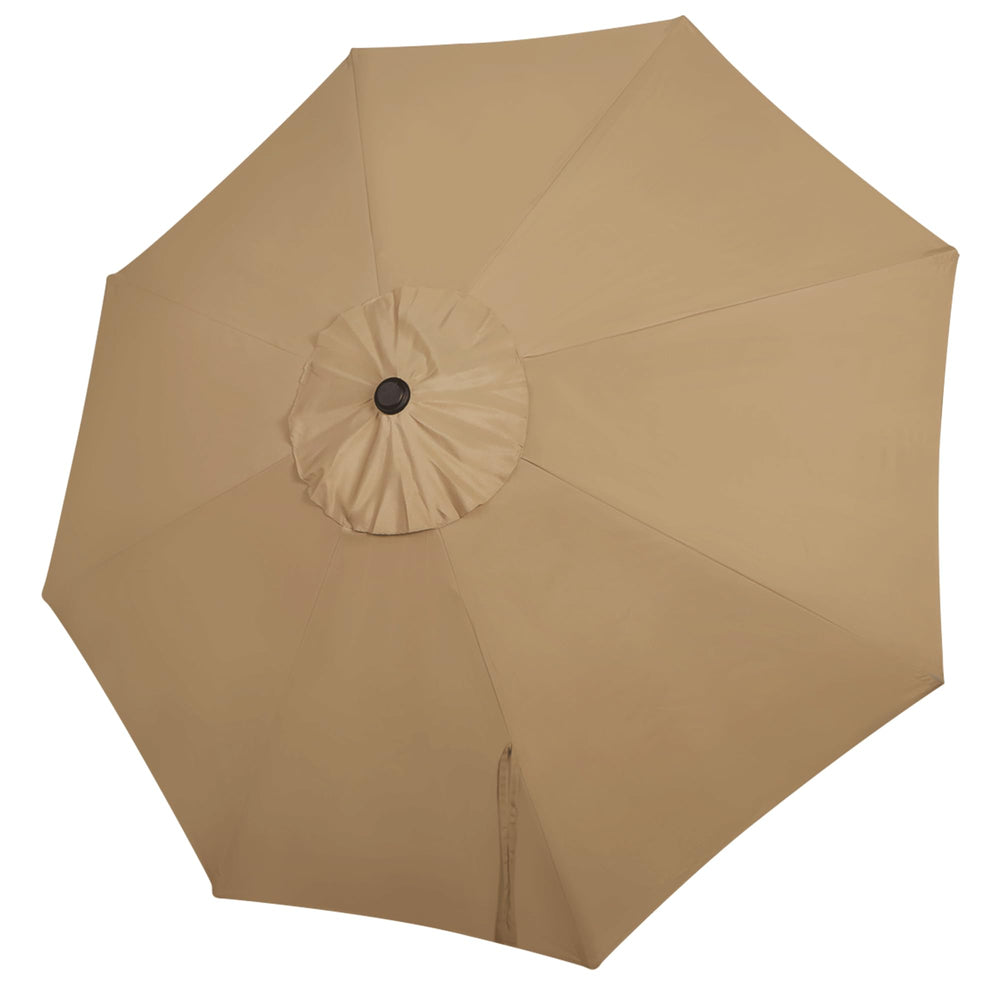 Blissun 9ft Patio Umbrella Replacement Canopy Tan - front view
