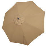 Blissun 9ft Patio Umbrella Replacement Canopy Tan - front view