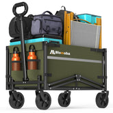 Blomoba Collapsible Wagon Cart green model unfolded showing capacity