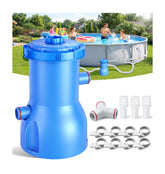 BluClear Above Ground Pool Filter Pump front view, Dark Blue