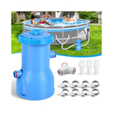 BluClear Above Ground Pool Filter Pump front view, Sky Blue