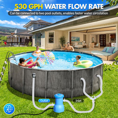 BluClear Pool Filter Pump side view showing GFCI feature