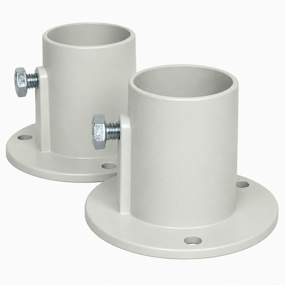 Blue Wave aluminum pool ladder flange front view