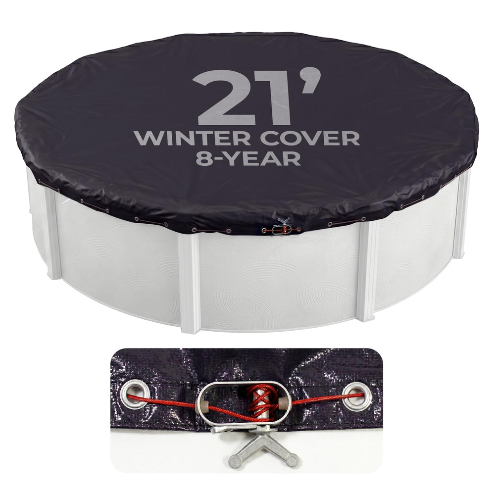 Blue Wave Arctic Armor 21-ft Round Pool Winter Cover front view