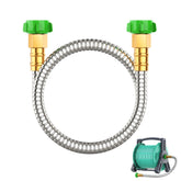 BlueGarden 3 ft Short Metal Garden Hose with female to female connector