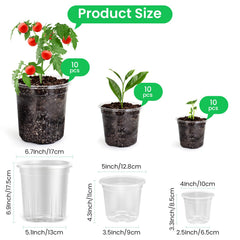 Bluepro Clear Nursery Pots 5-inch size front view