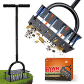 Bluesea Lawn Aerator front view with 16 spikes