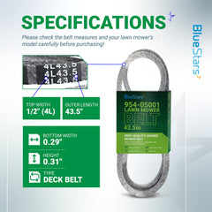 BlueStars 954-05078 Deck Belt packaging