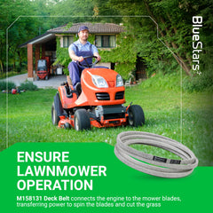 BlueStars M158131 Mower Deck Belt side view, 152.3 inch length