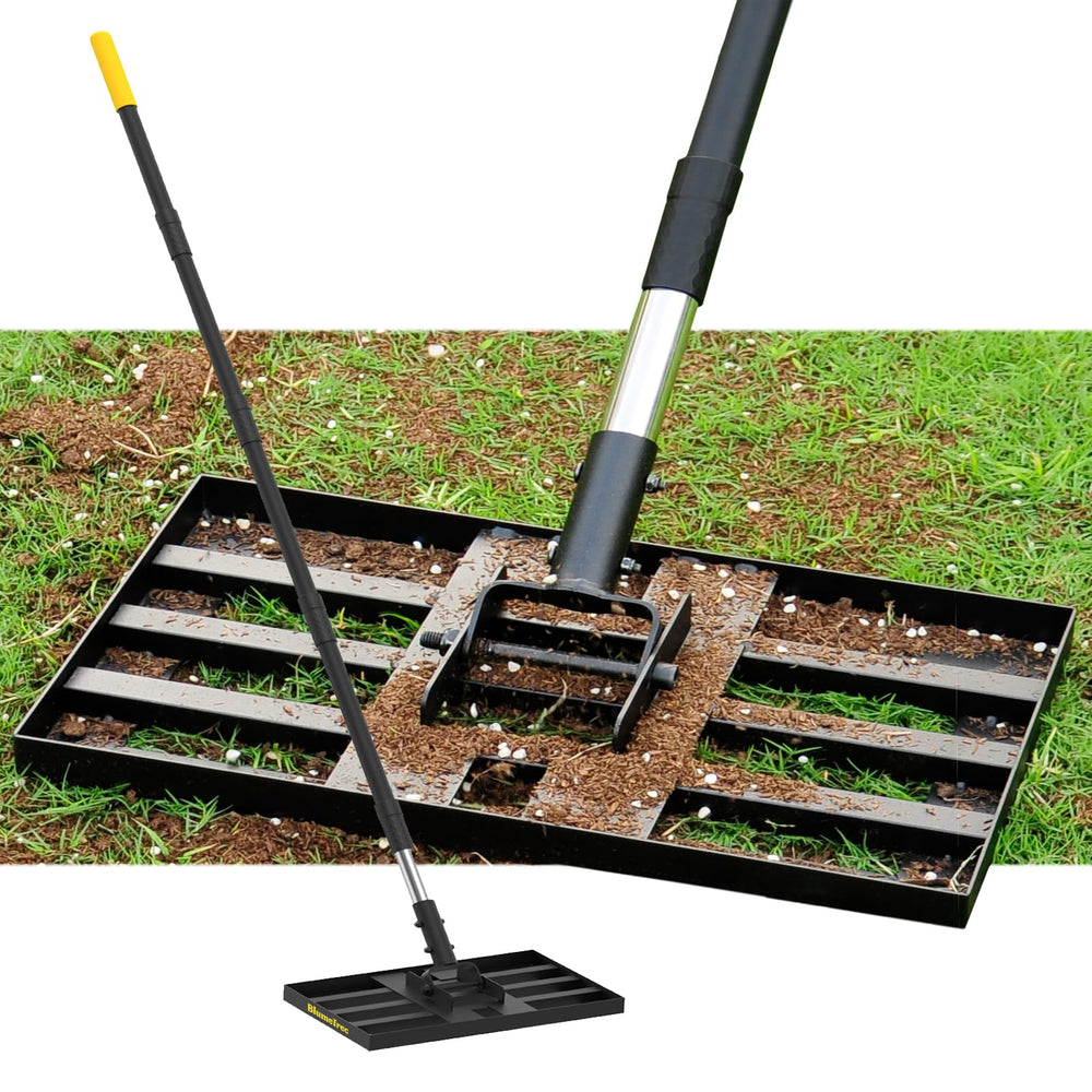 BlumeTrec Lawn Leveling Rake 17"x10" black model front view
