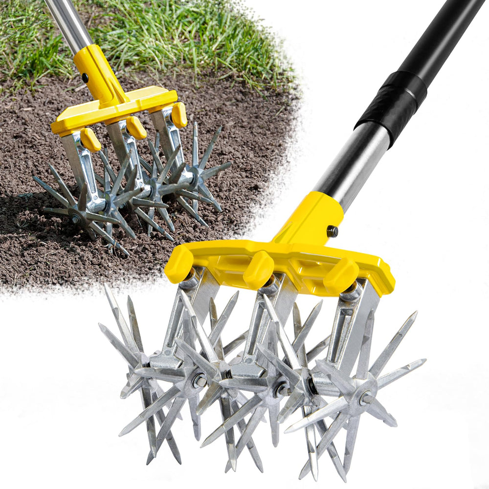 BlumeTrec Rotary Cultivator front view with detachable tines