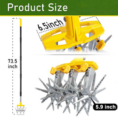 BlumeTrec Rotary Cultivator showing ergonomic handle design