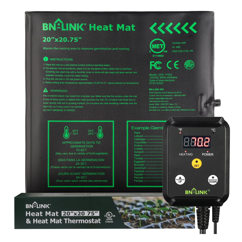 BN-LINK 20" x 20.75" Seedling Heat Mat front view