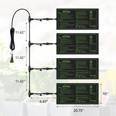 BN-LINK heat mat in use under seedling tray