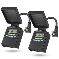 BN-LINK Outdoor 7-Day Programmable Timer Outlet front view
