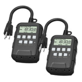 BN-LINK Outdoor 7-Day Programmable Timer two outlets front view